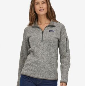 Patagonia Women’s Better Sweater 1/4 Zip Fleece Grey size medium